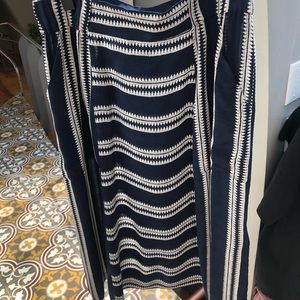 Whistles Women's blue adina striped woven skirt
